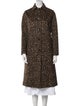 Officine Generale Alpaca Animal Print Trench Coat