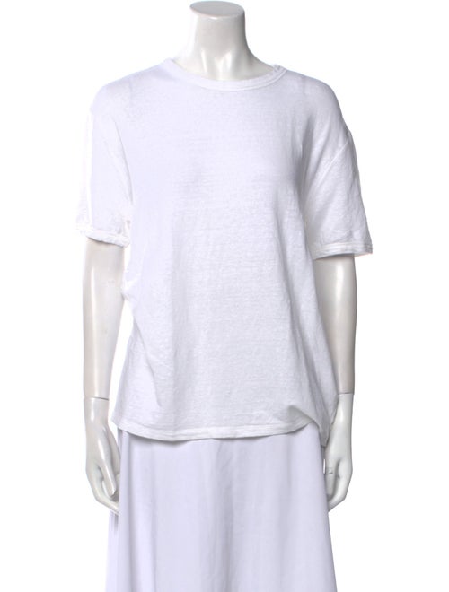 Officine Generale Linen Scoop Neck T-Shirt