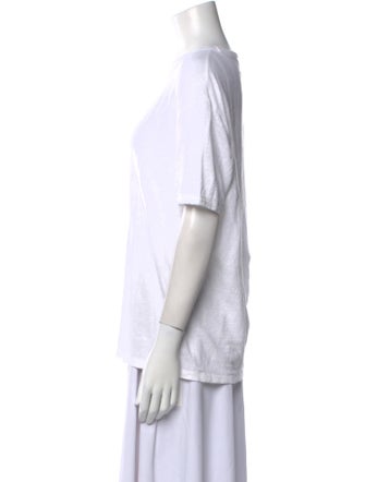 Officine Generale Linen Scoop Neck T-Shirt