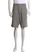 Officine Generale Striped Flat Front Shorts