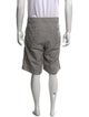 Officine Generale Striped Flat Front Shorts