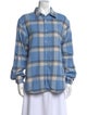 Officine Generale Plaid Print Long Sleeve Button-Up Top