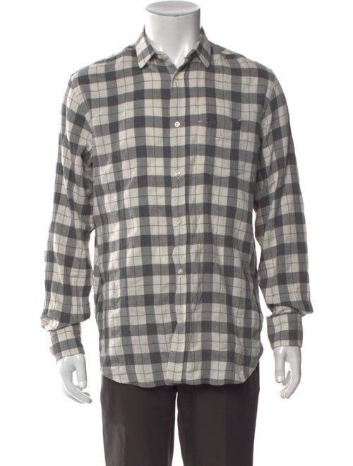 Officine Generale Plaid Print Long Sleeve Shirt