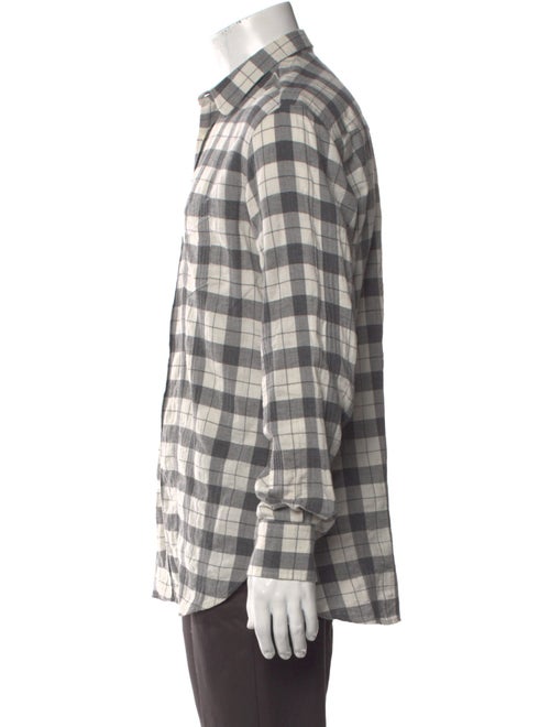 Officine Generale Plaid Print Long Sleeve Shirt