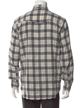 Officine Generale Plaid Print Long Sleeve Shirt