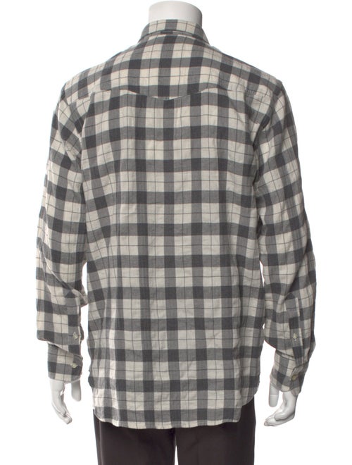 Officine Generale Plaid Print Long Sleeve Shirt