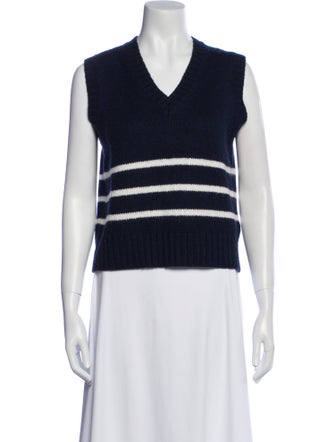 Officine Generale Virgin Wool Striped Sweater