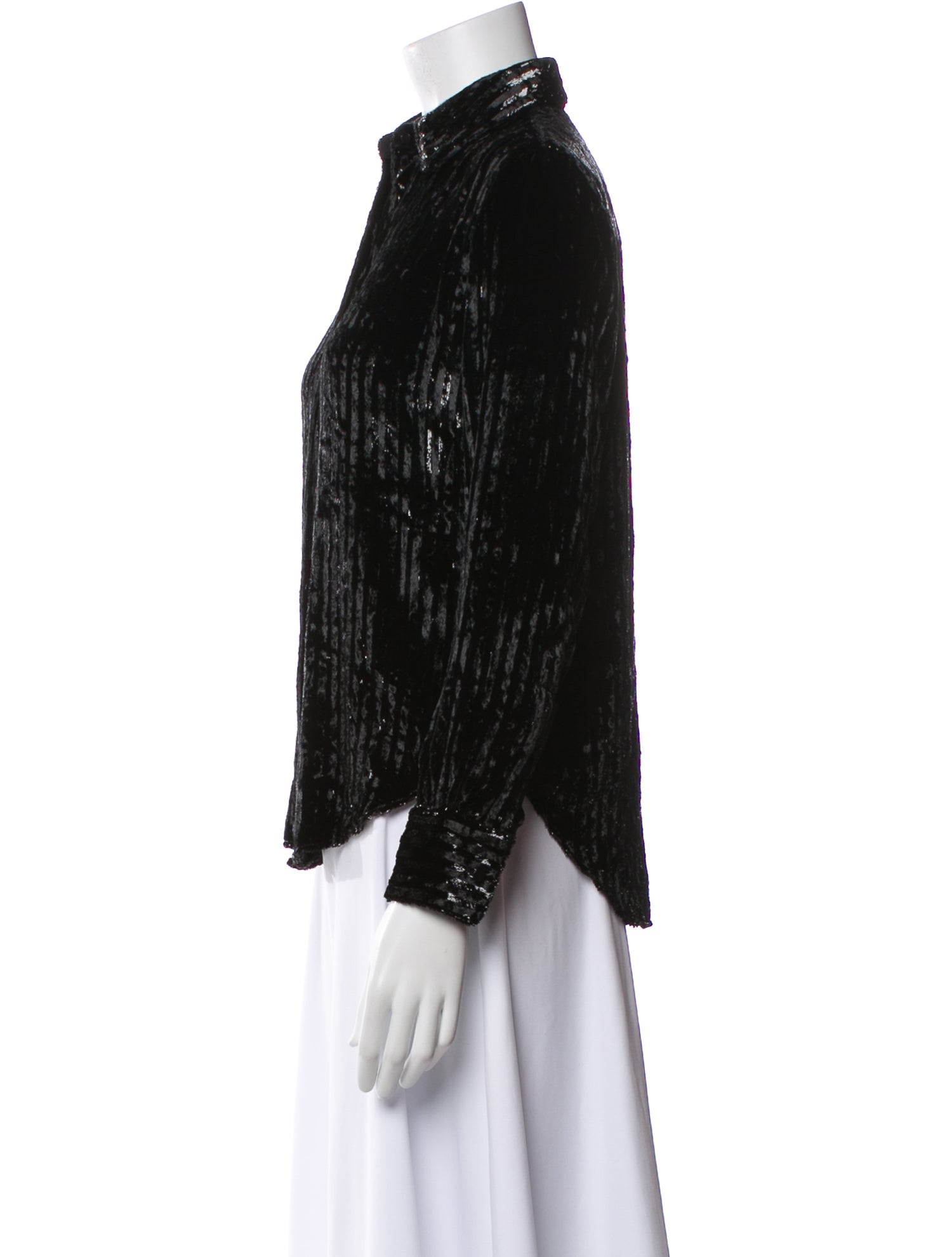 Officine Generale Long Sleeve Button-Up Top