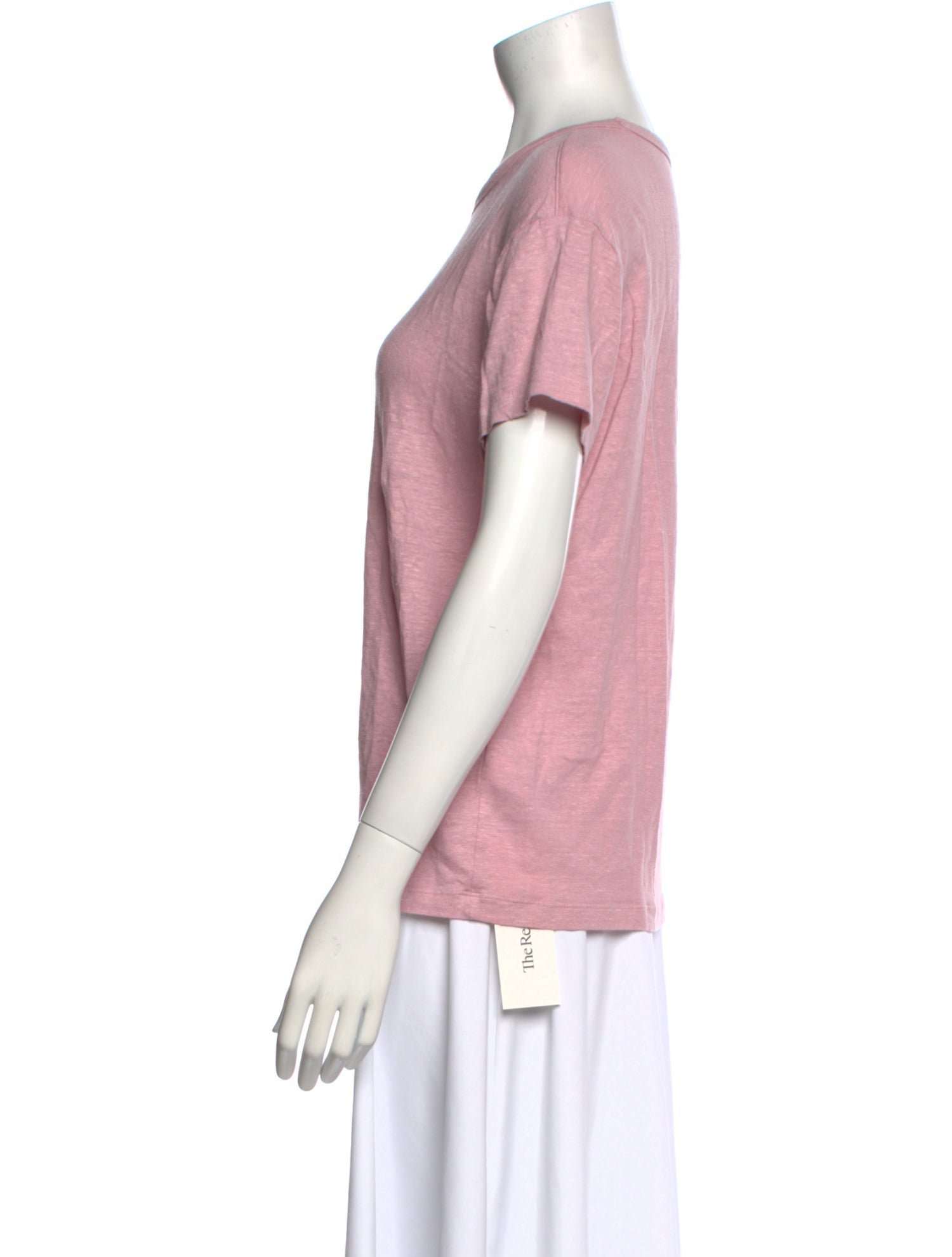 Officine Generale Linen Scoop Neck T-Shirt