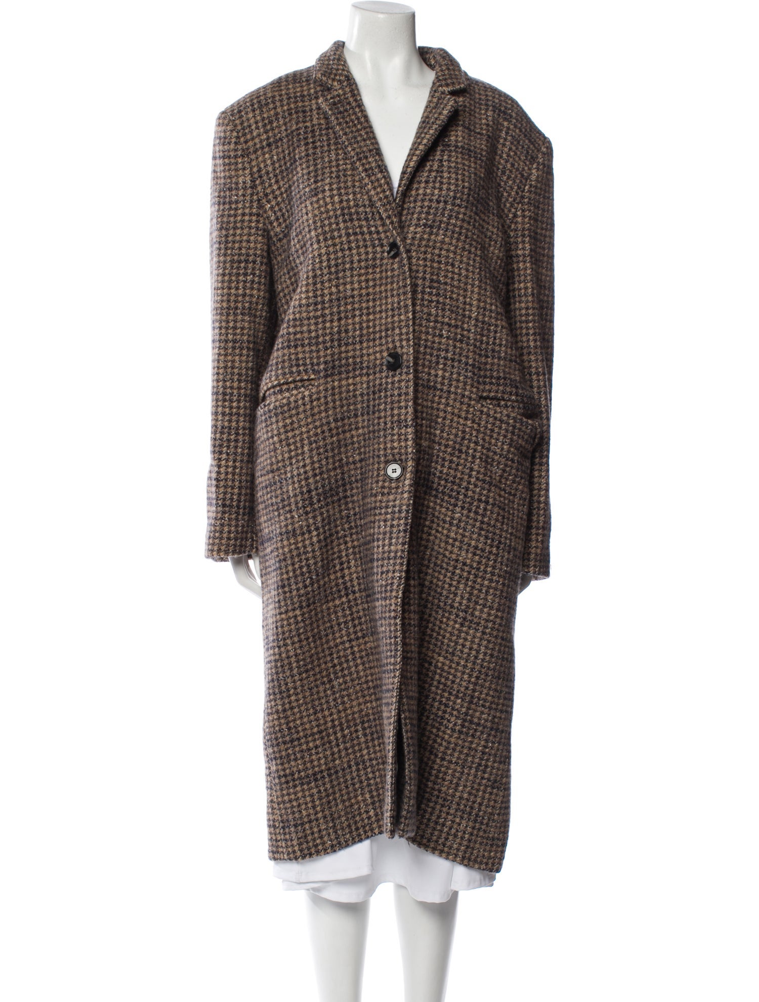 Officine Generale Virgin Wool Tweed Pattern Coat