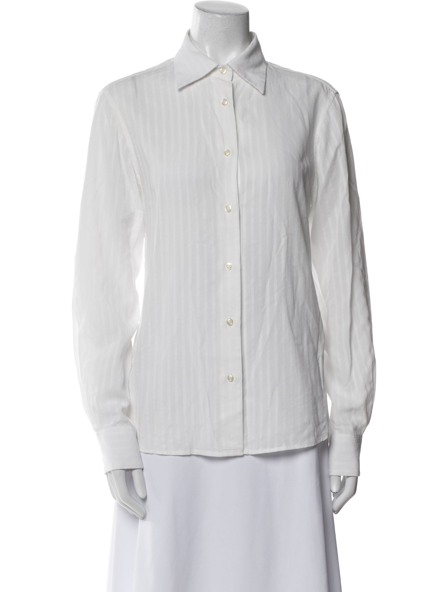 Officine Generale Long Sleeve Button-Up Top