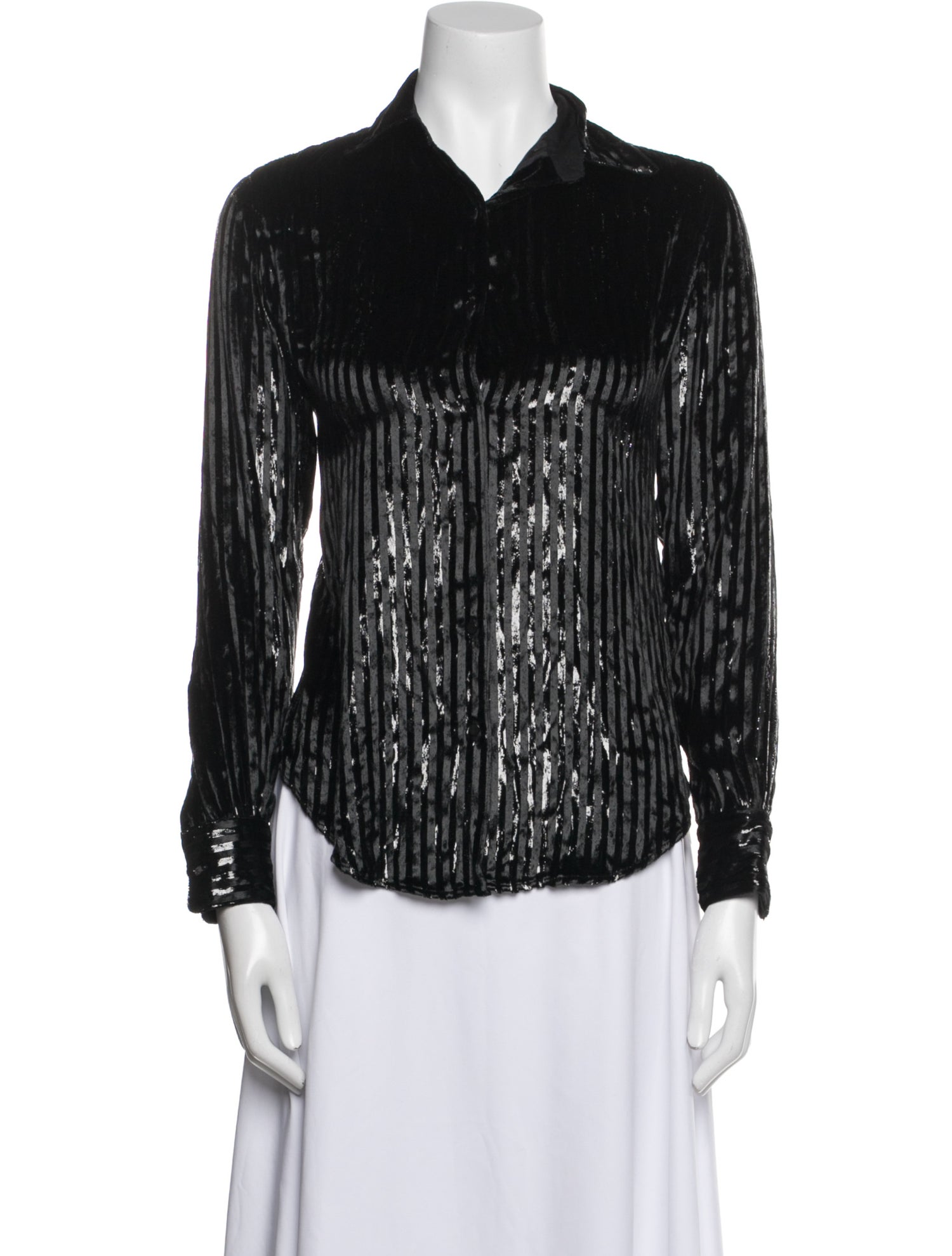 Officine Generale Long Sleeve Button-Up Top