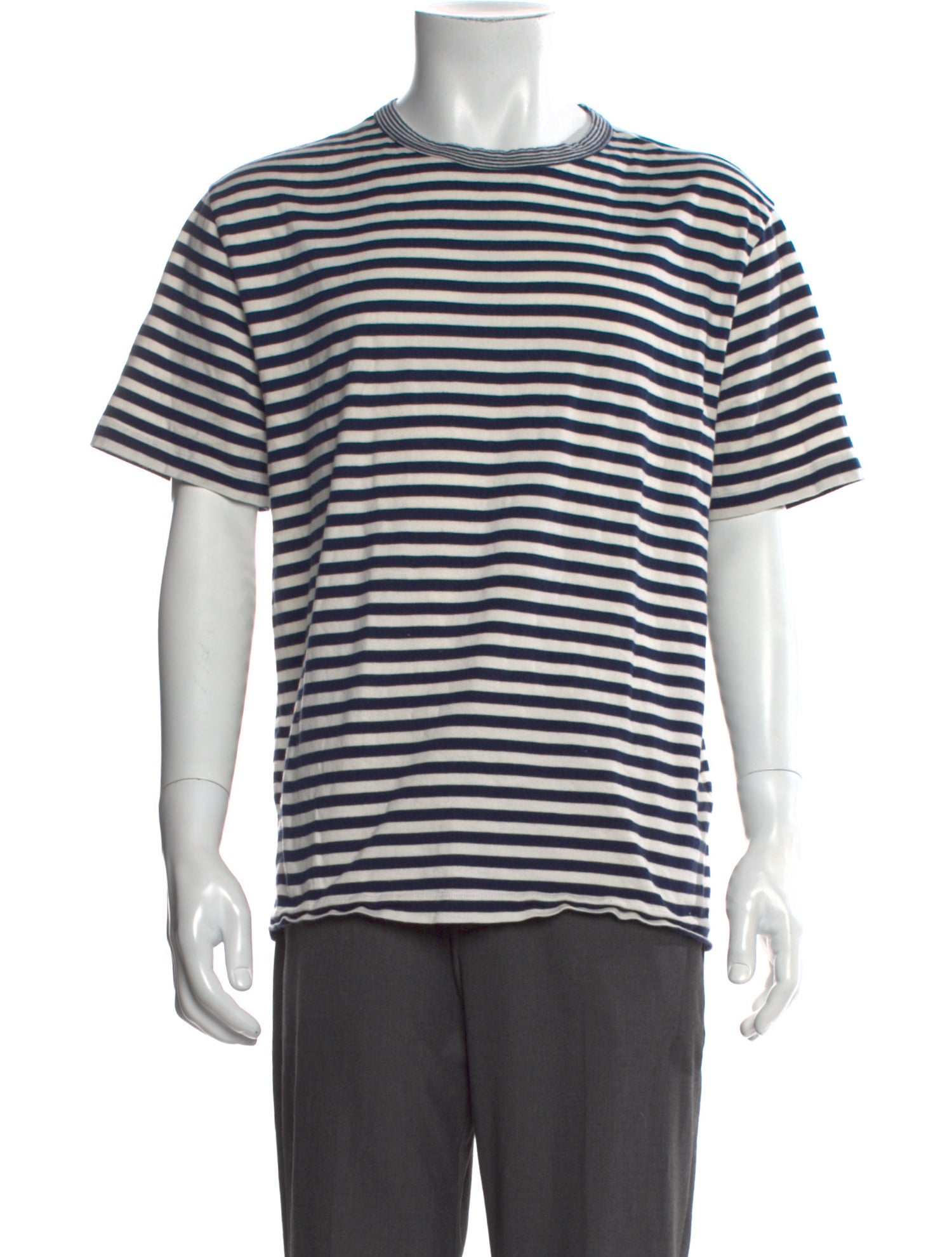 Officine Generale Striped Crew Neck T-Shirt