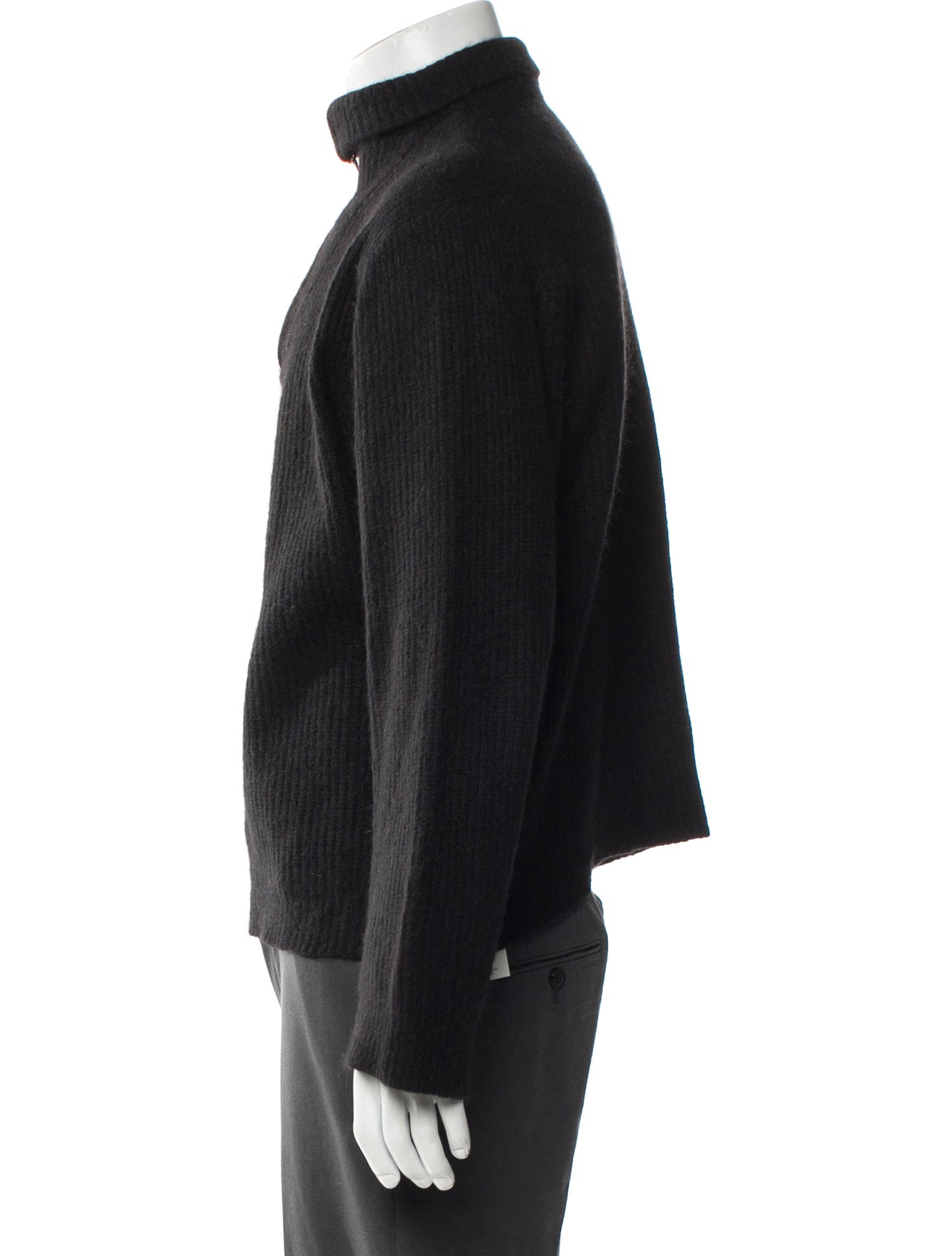 Officine Generale Turtleneck Long Sleeve Polo Sweater