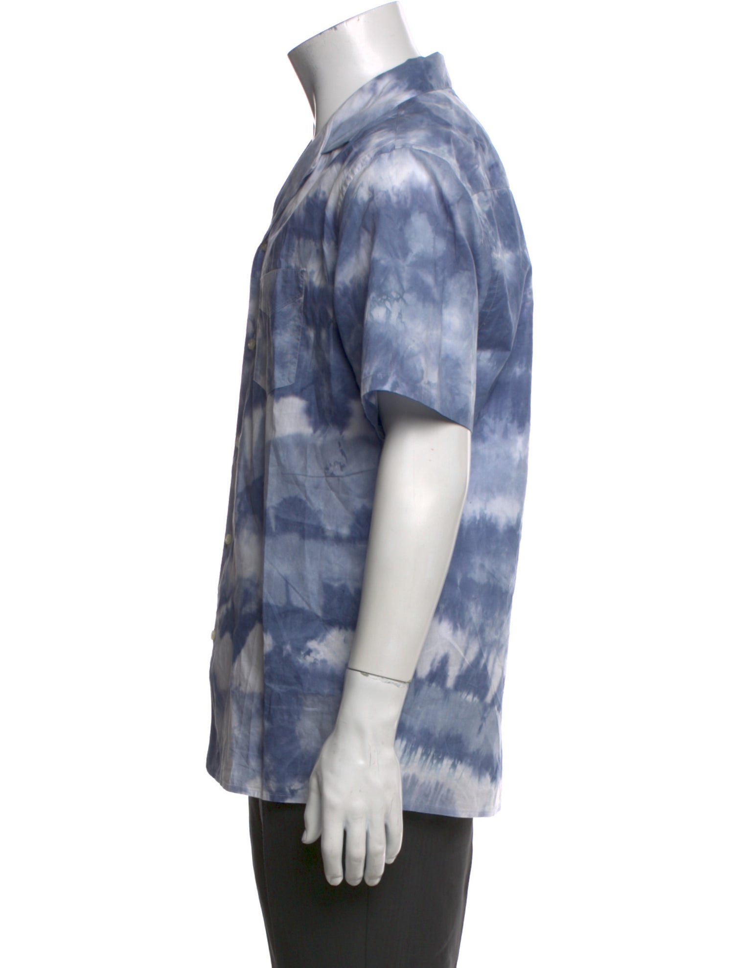 Officine Generale Tie-Dye Print Short Sleeve Shirt