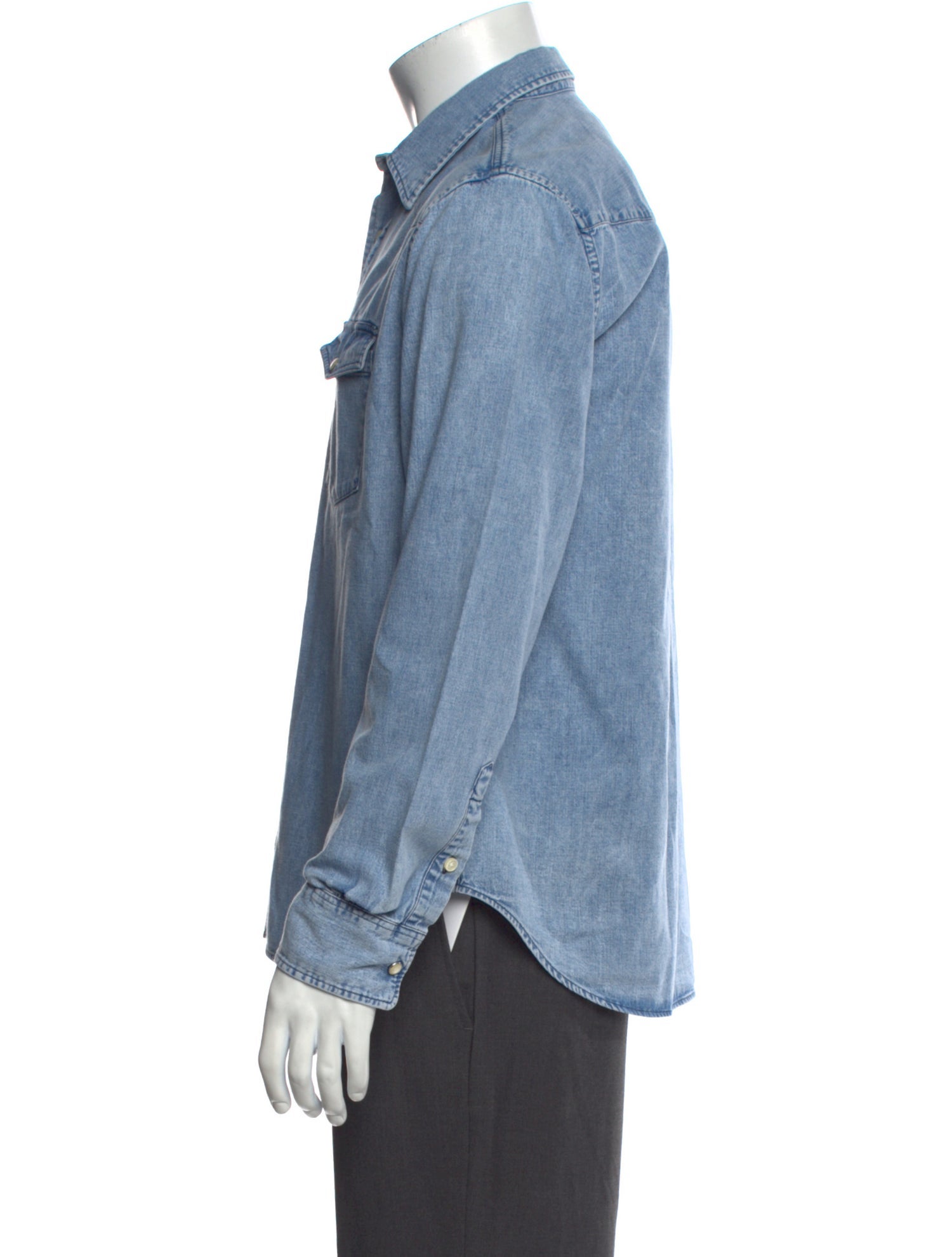 Officine Generale Long Sleeve Denim Shirt