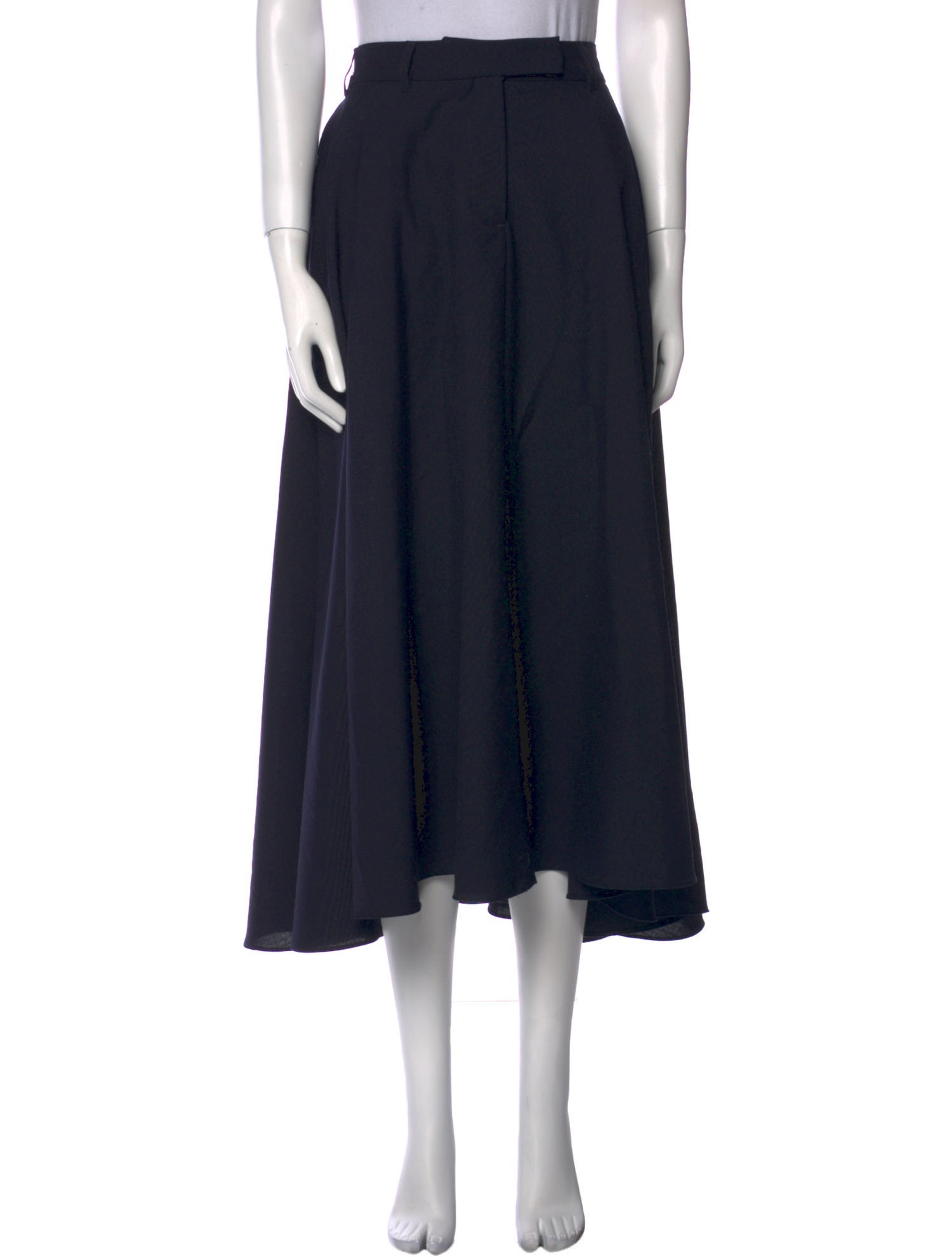 Officine Generale Virgin Wool Midi Length Skirt