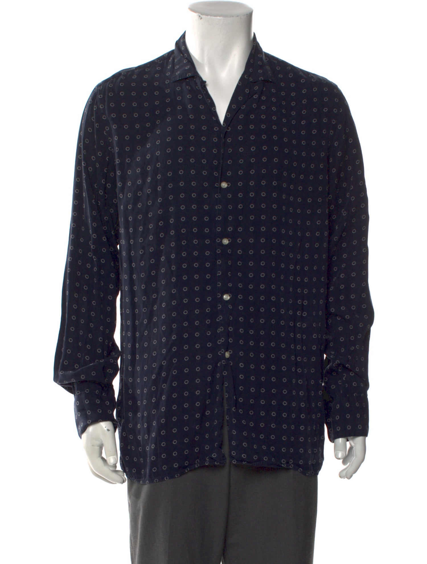 Officine Generale Printed Long Sleeve Shirt