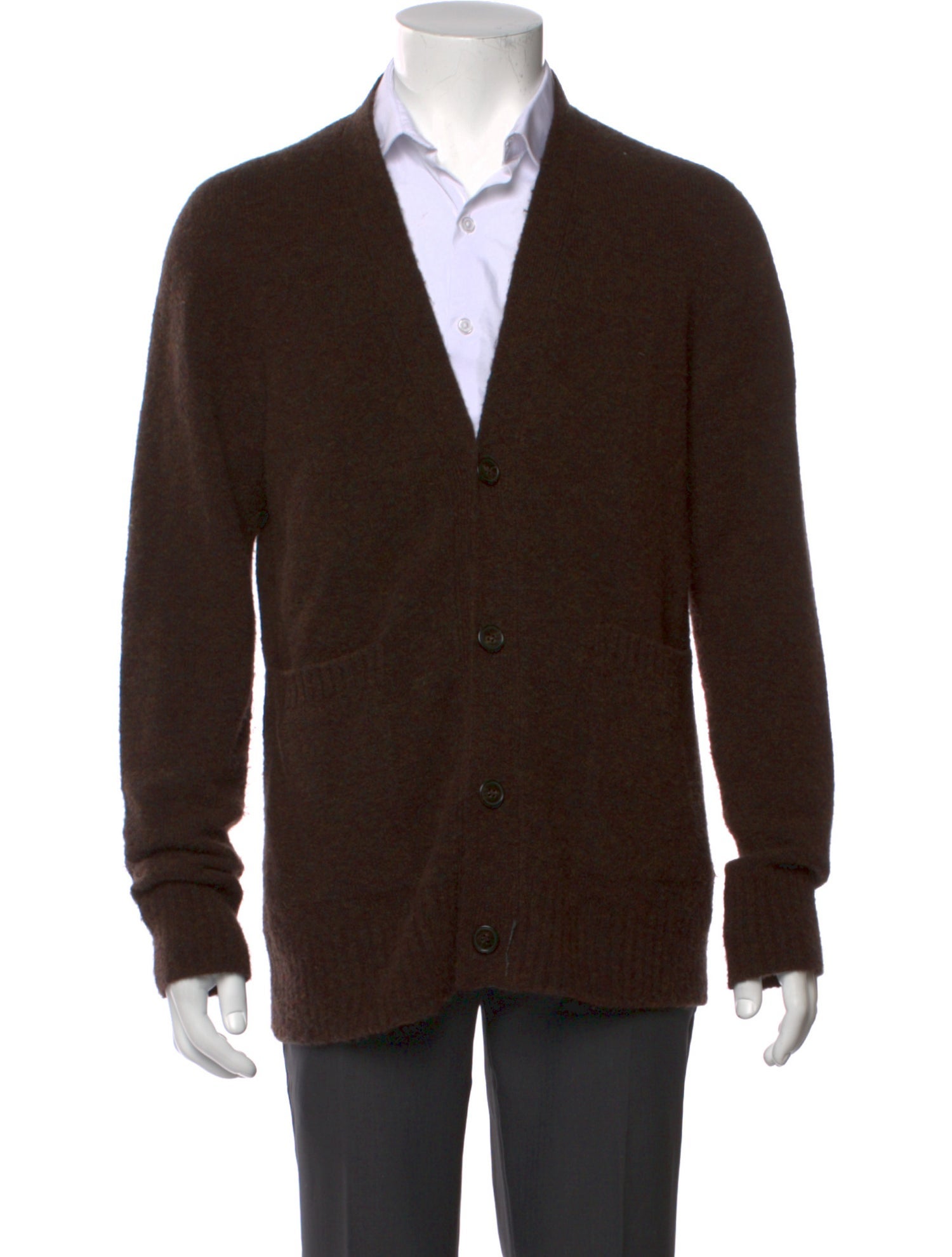 Officine Generale Wool V-Neck Cardigan