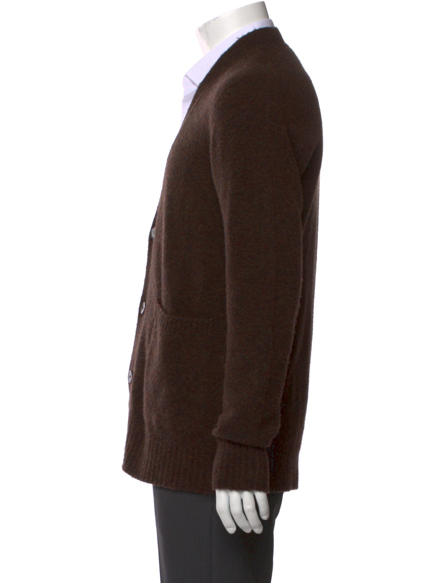 Officine Generale Wool V-Neck Cardigan
