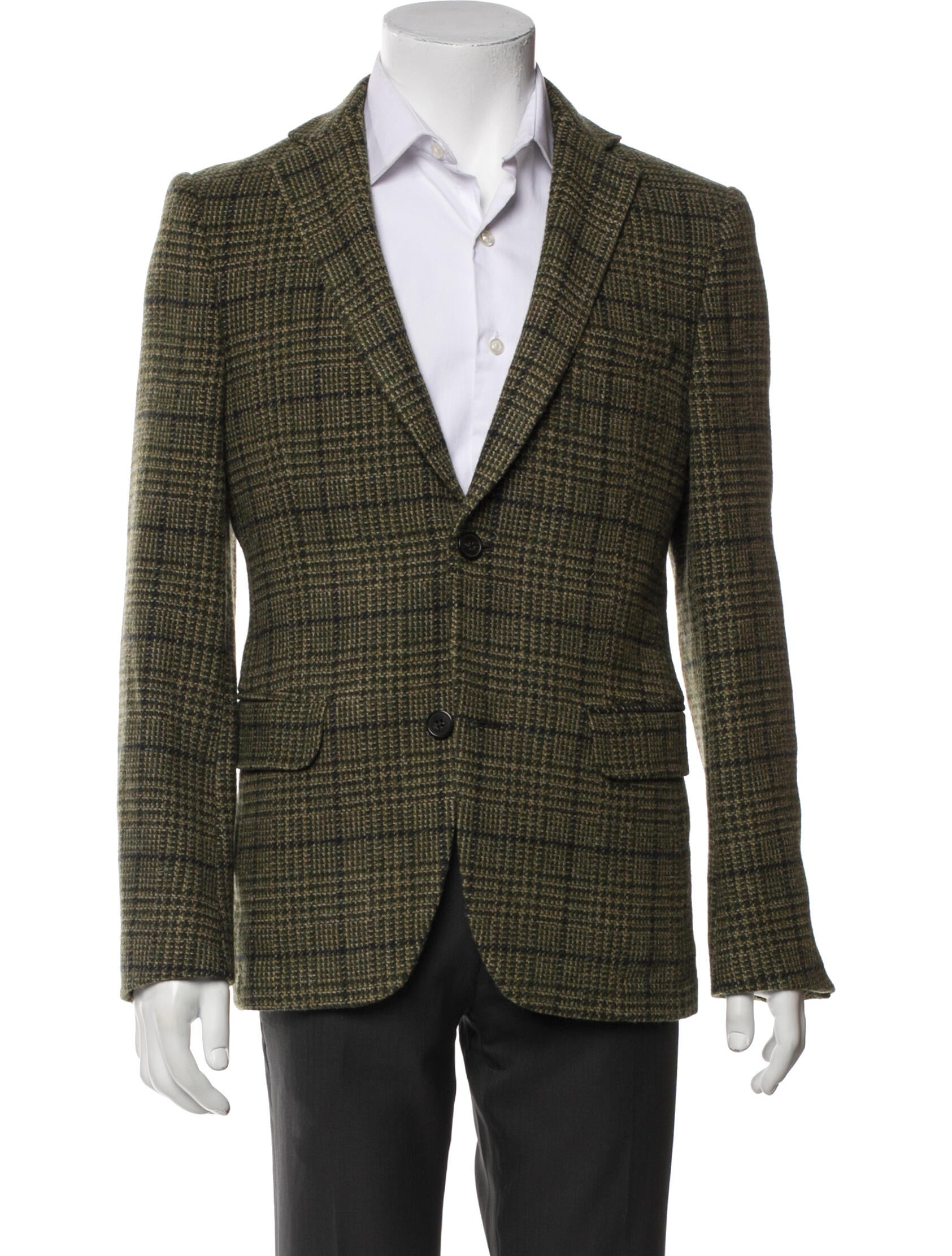 Officine Generale Wool Tweed Pattern Blazer