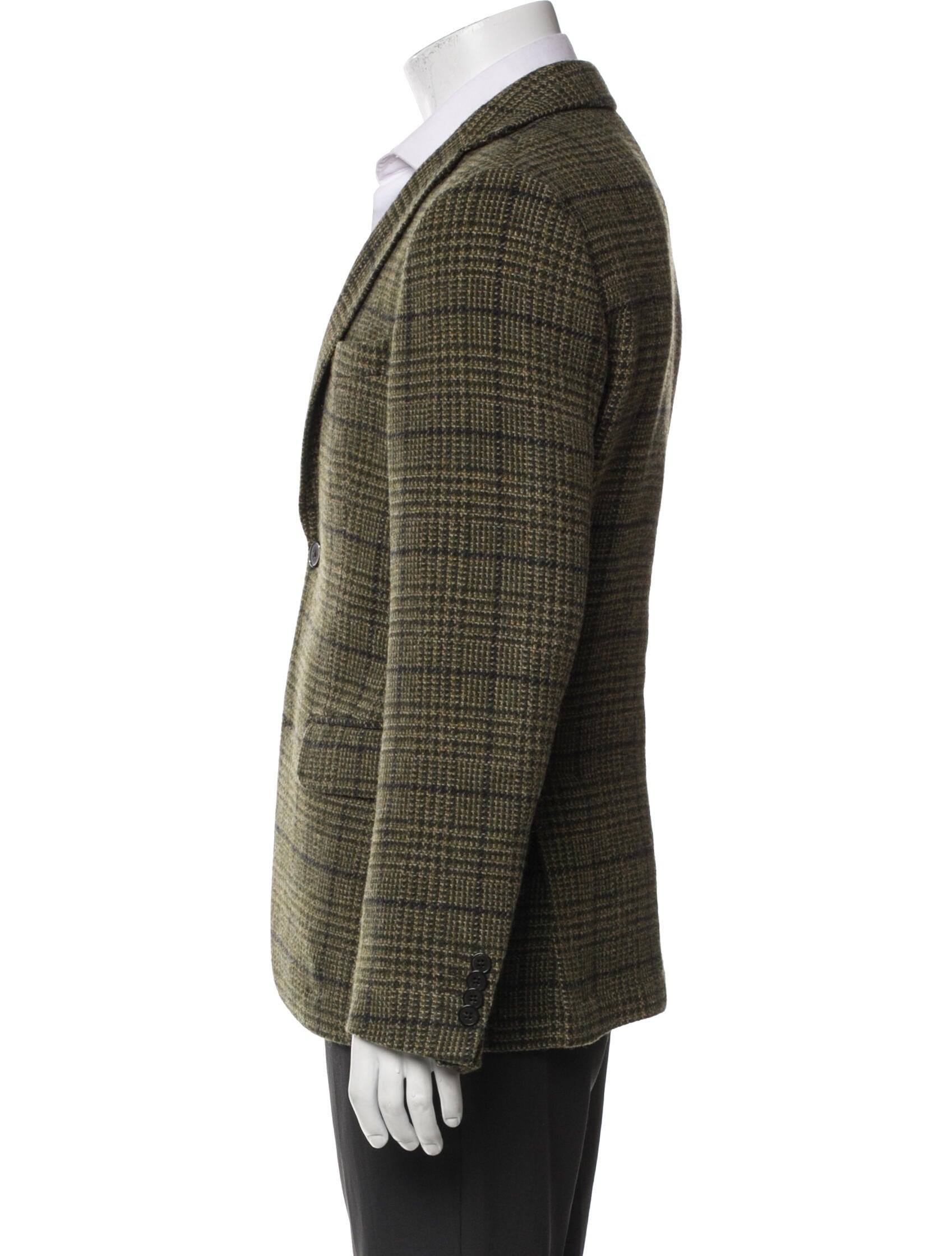 Officine Generale Wool Tweed Pattern Blazer