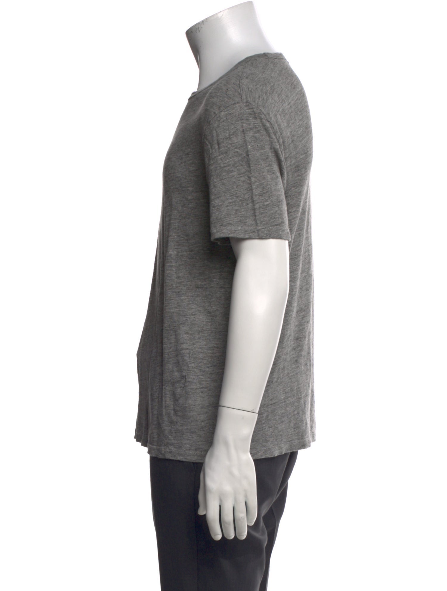 Officine Generale Linen Crew Neck T-Shirt
