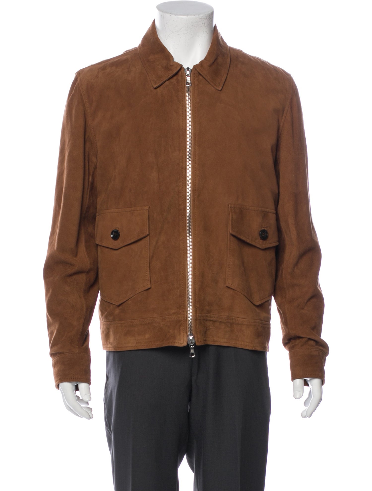 Officine Generale Goat Leather Bomber Jacket