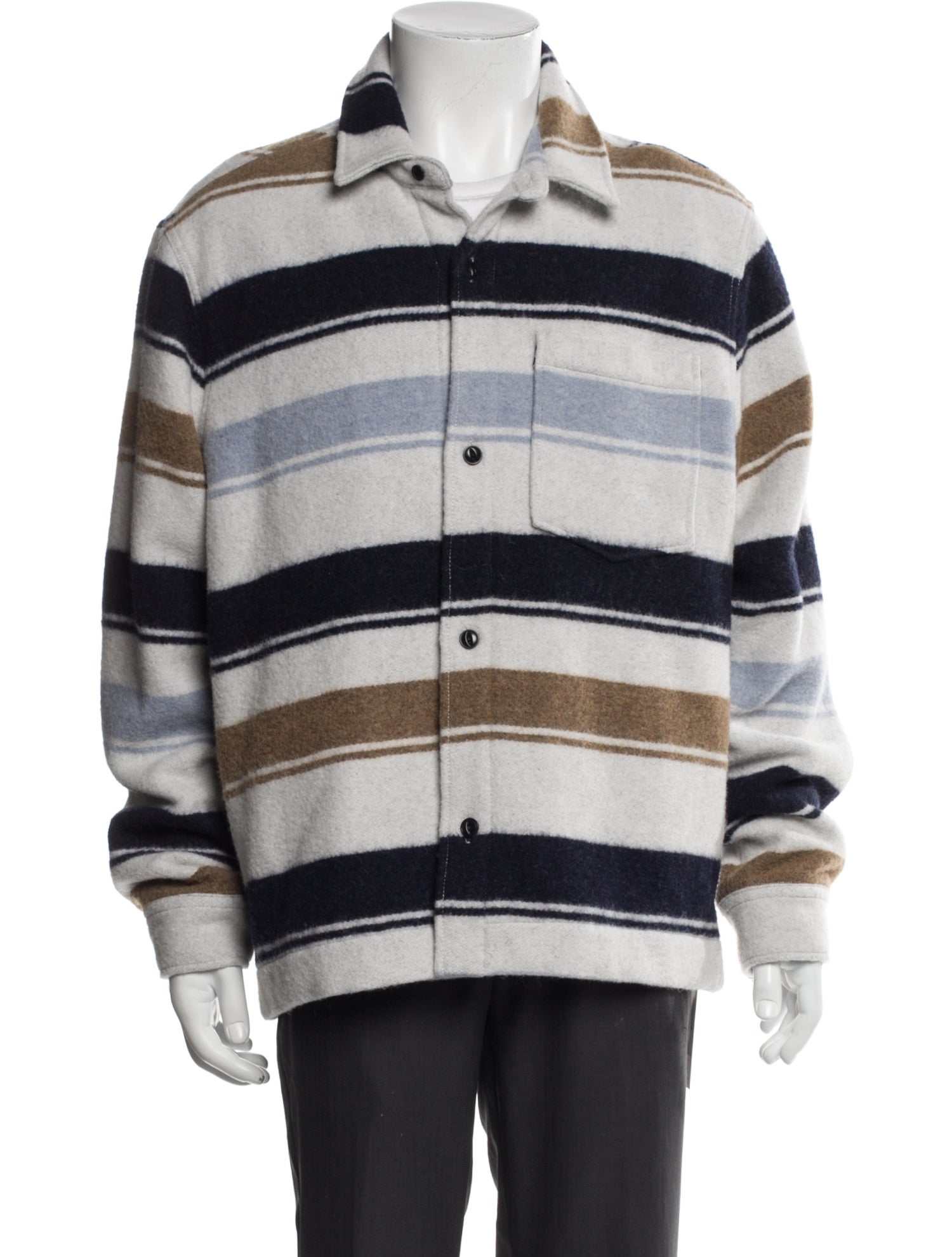 Officine Generale Wool Striped Jacket