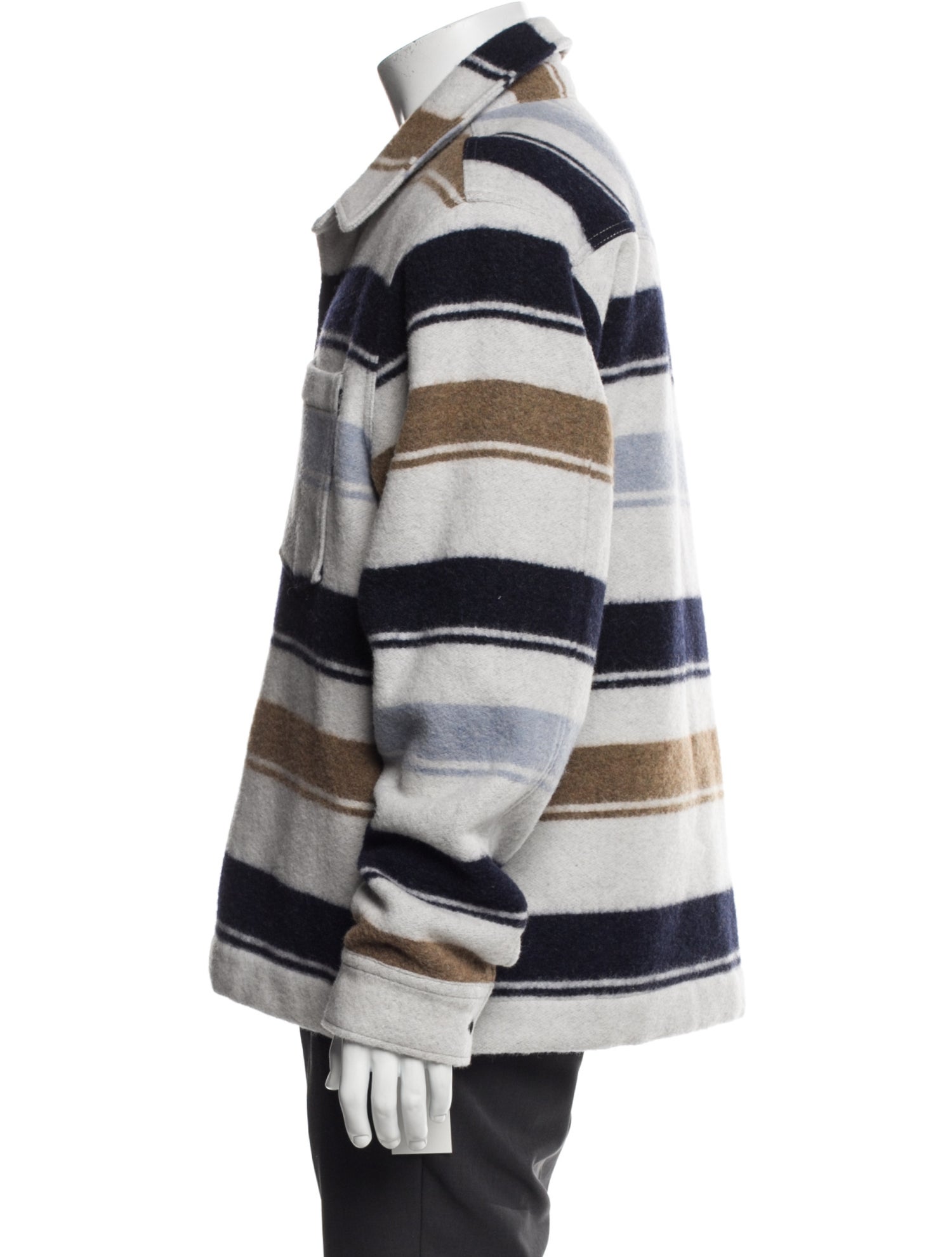 Officine Generale Wool Striped Jacket