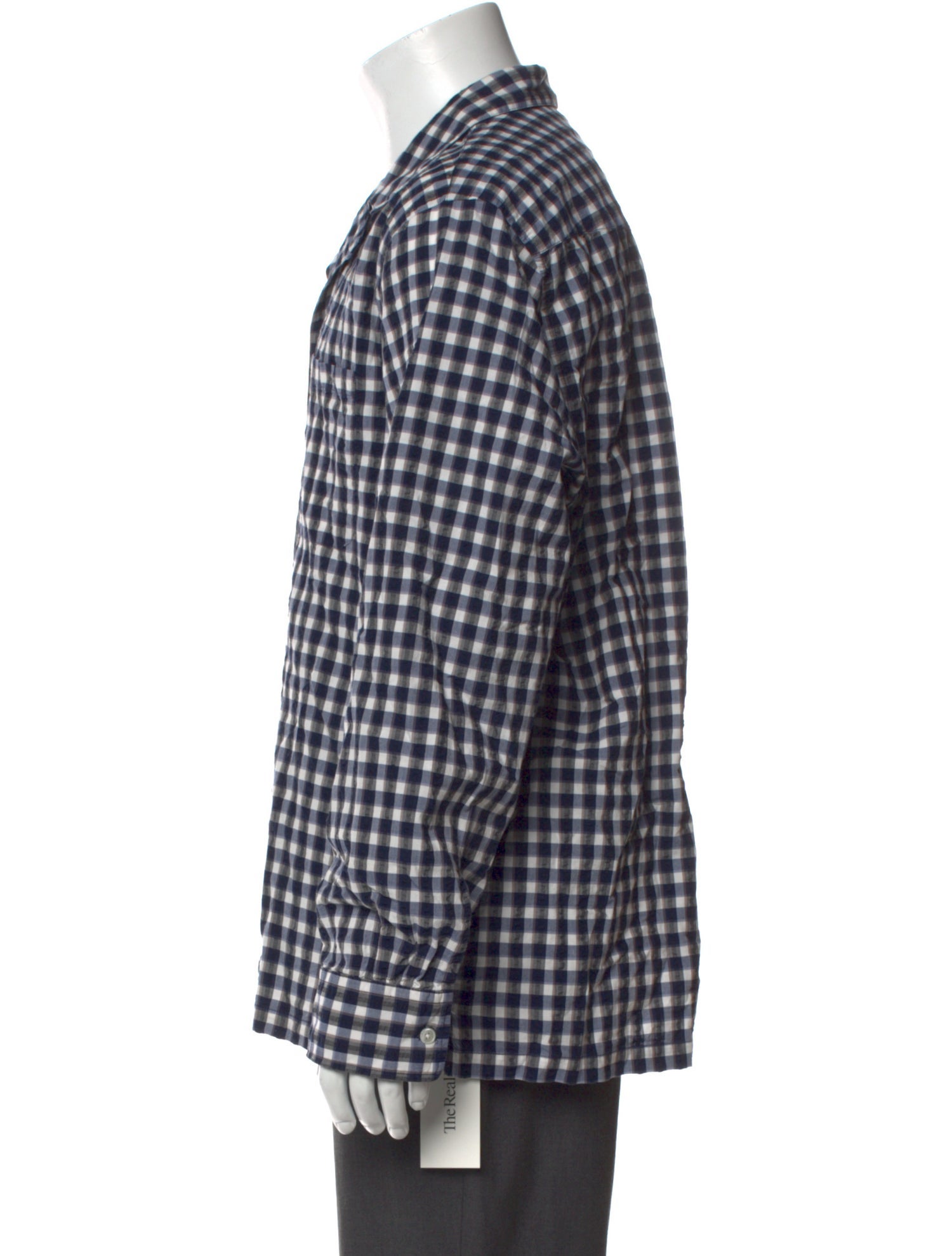 Officine Generale Plaid Print Long Sleeve Shirt