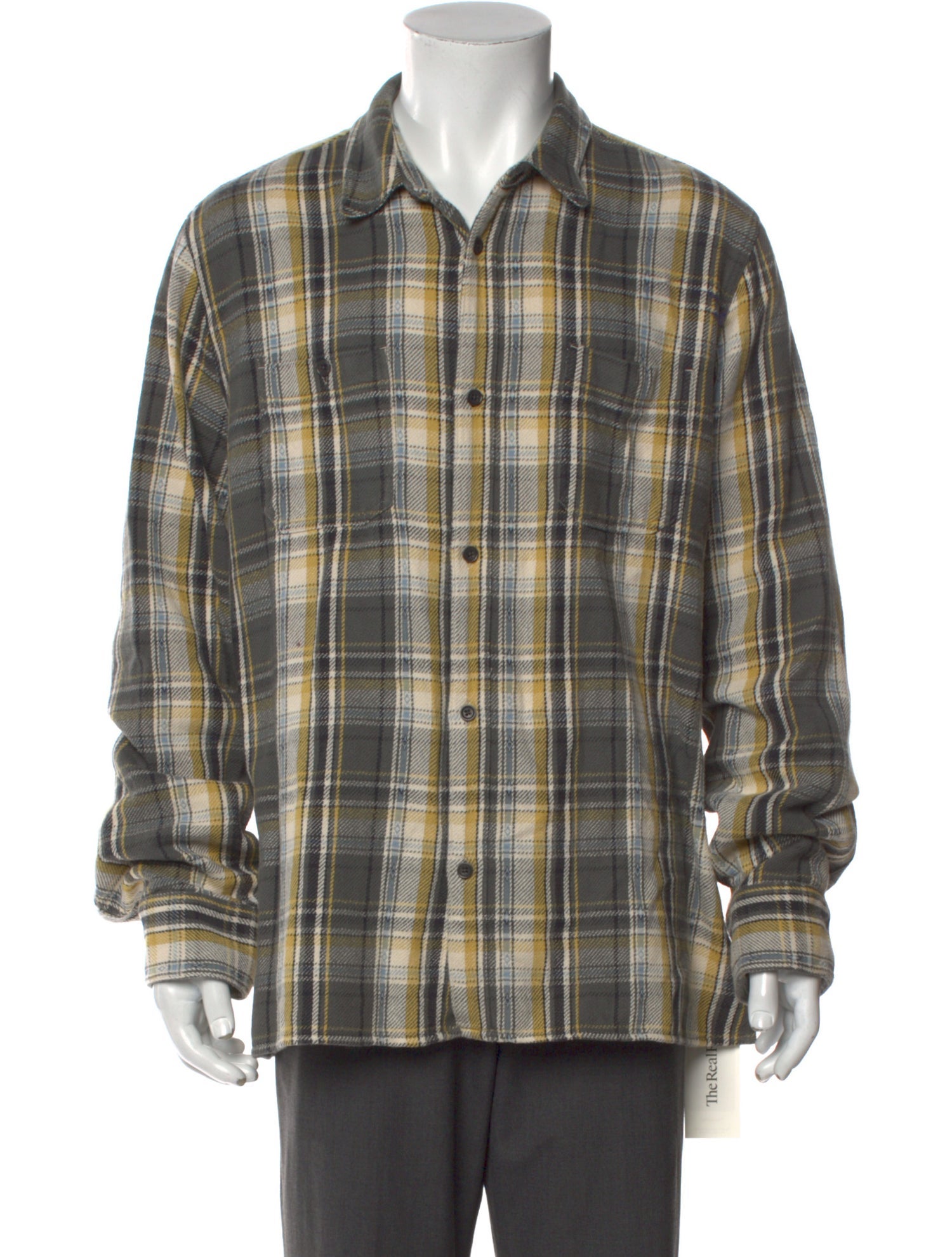 Officine Generale Plaid Print Long Sleeve Shirt