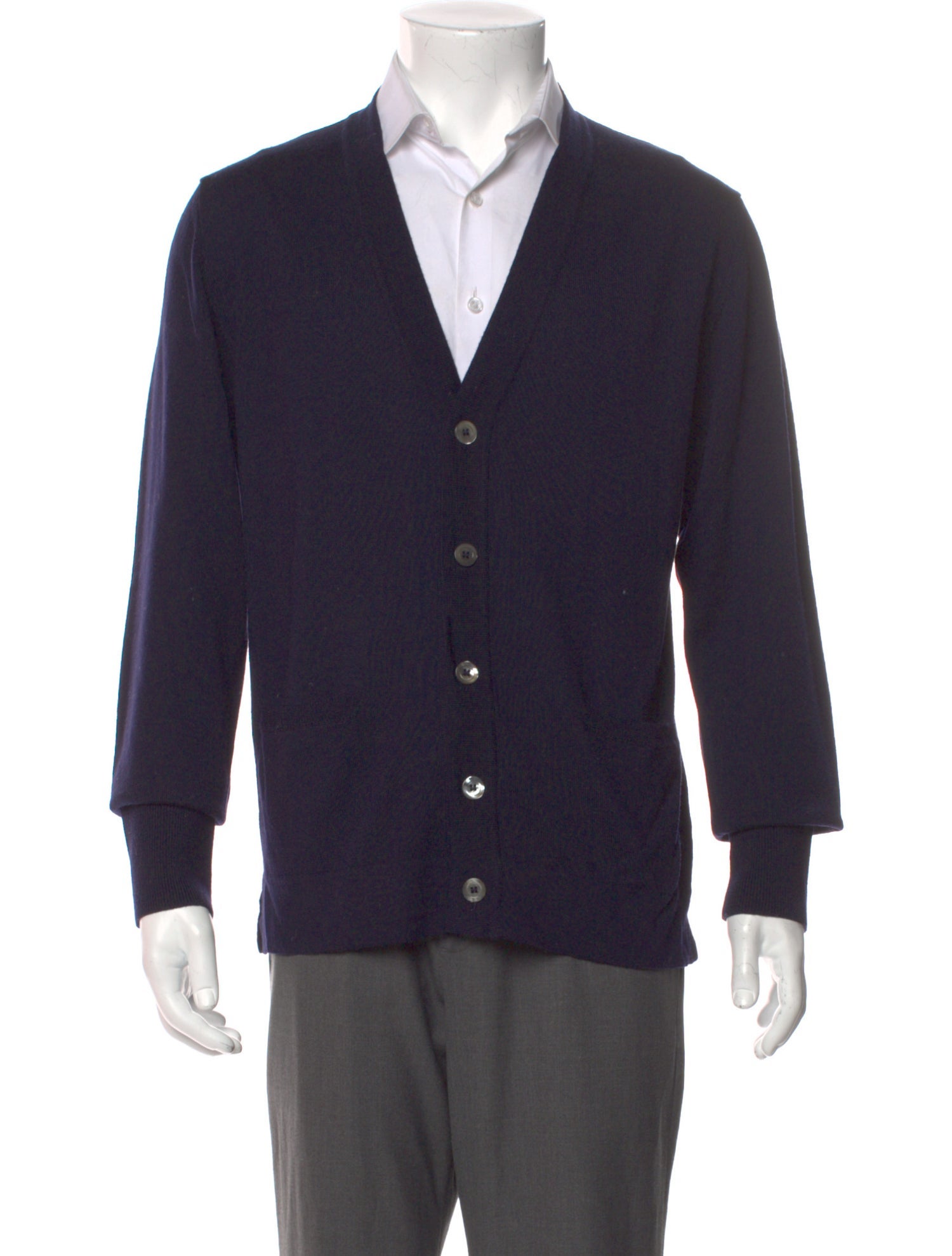 Officine Generale Merino Wool V-Neck Cardigan