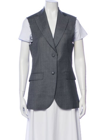 Pre-owned Officine Generale Virgin Wool Vest In Gray
