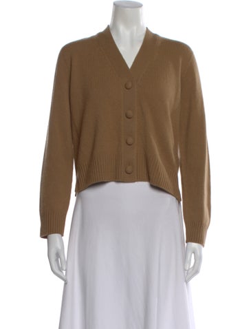 Pre-owned Officine Generale Virgin Wool V-neck Sweater In Brown