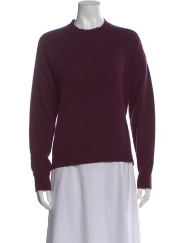 Pre-owned Officine Generale Cashmere Crew Neck Sweater In Burgundy