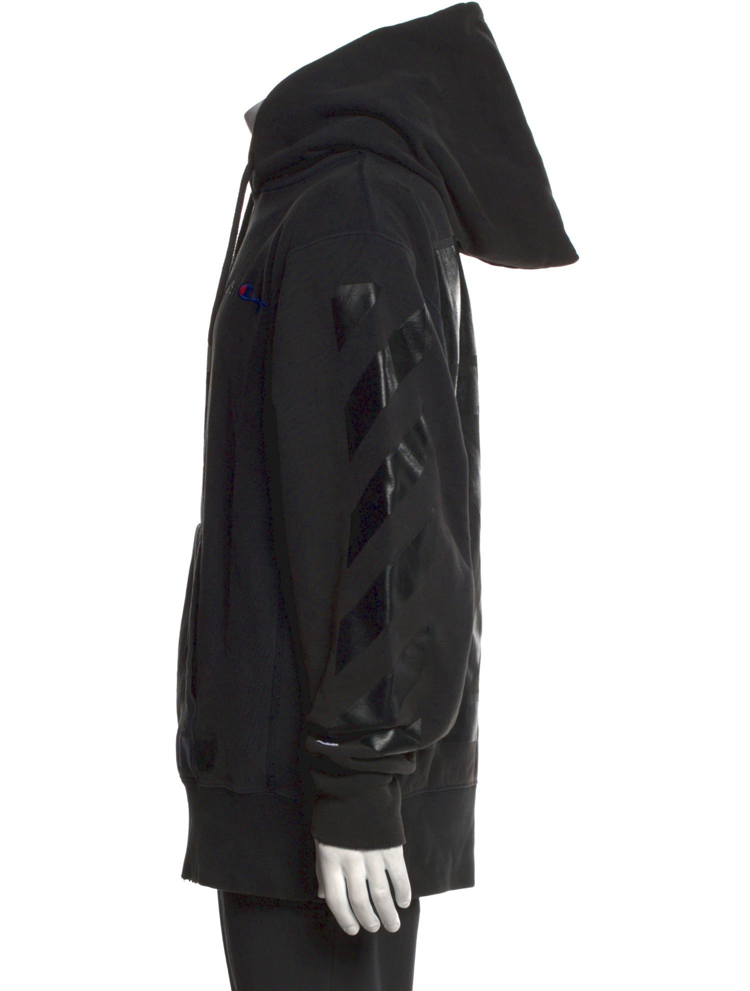 Off-White x Champion Layered Arrows Logo Crew Neck Hoodie