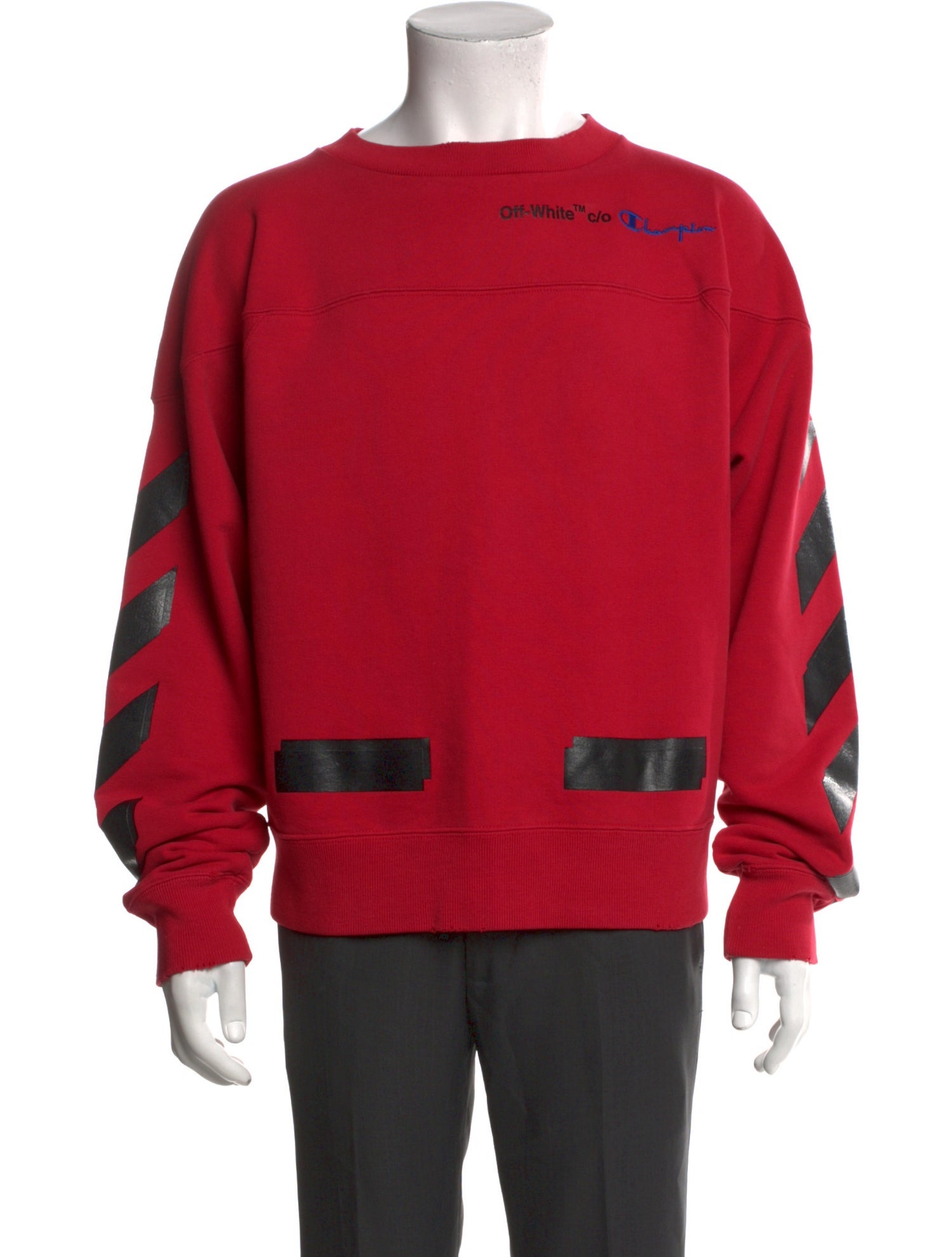 Off-White x Champion 2018 Striped Sweatshirt