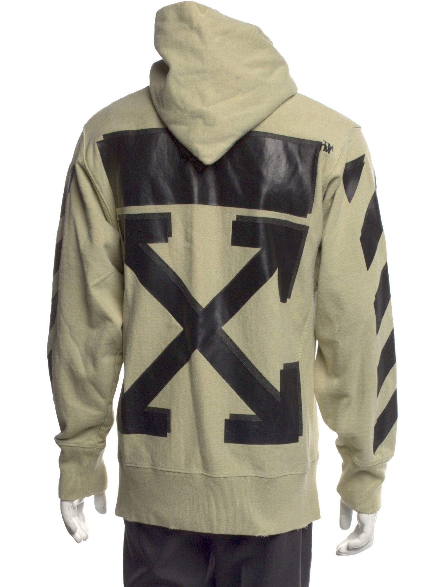 Off-White x Champion Graphic Print Crew Neck Hoodie - Green