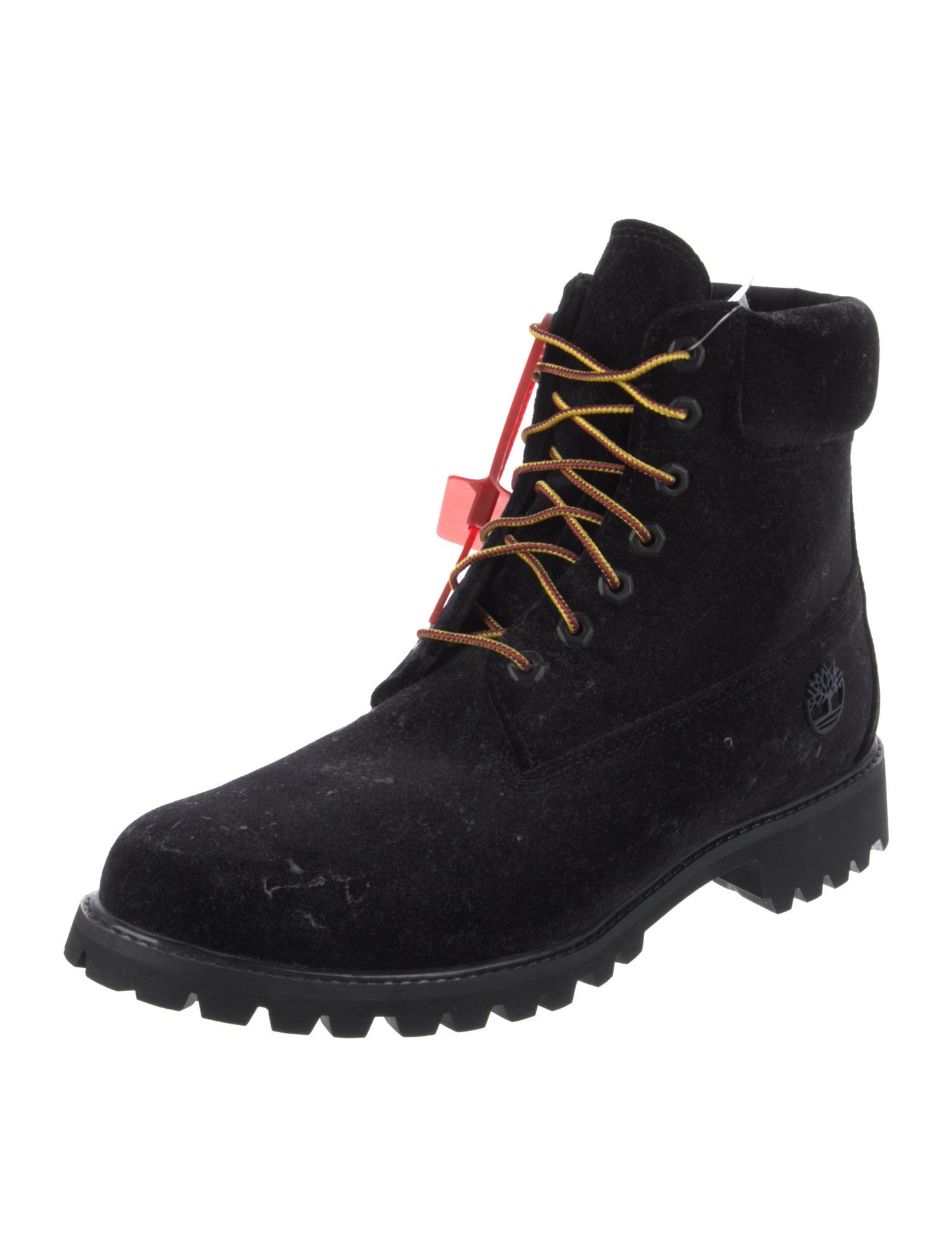 Off-White x Timberland Velvet Hiking Boots