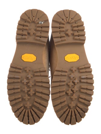 Off-White x Timberland Velvet Colorblock Pattern Combat Boots