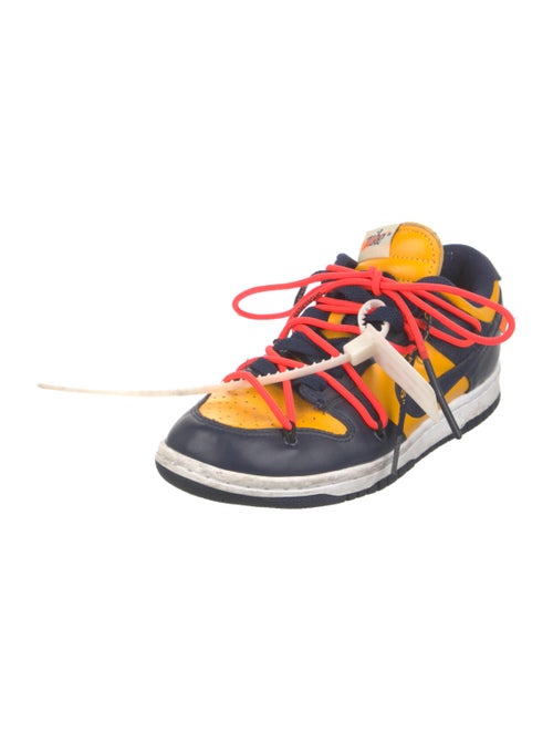 Off-White x Nike Dunk Low University Gold Midnight Navy Sneakers