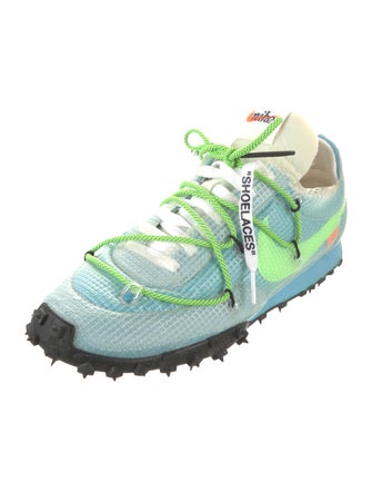 Off-White x Nike Waffle Racer 'Vivid Sky' Sneakers