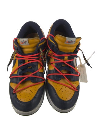 Off-White x Nike Dunk Low 'Michigan' Sneakers