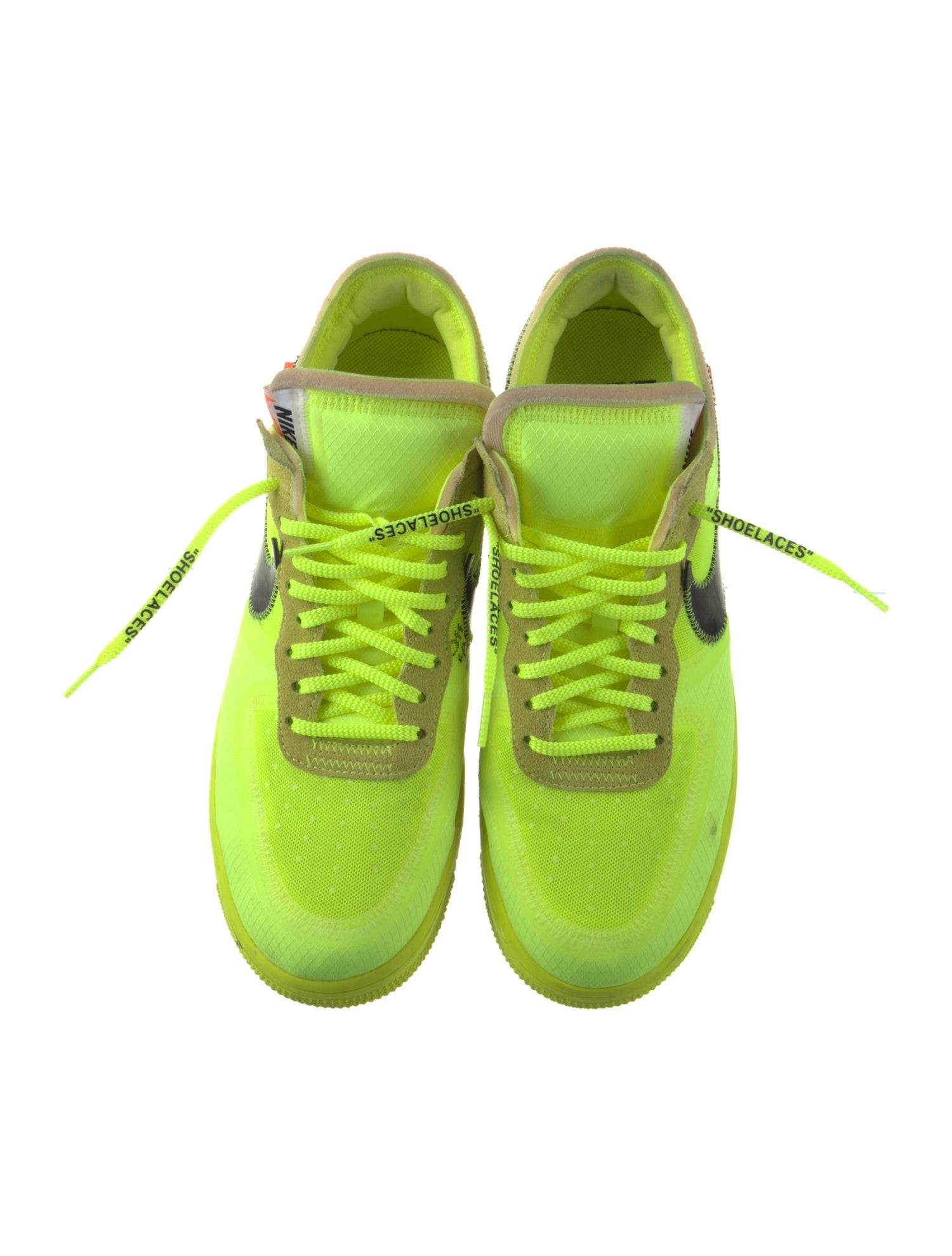 Off-White x Nike Air Force 1 Low 'Volt' Sneakers - Yellow Sneakers