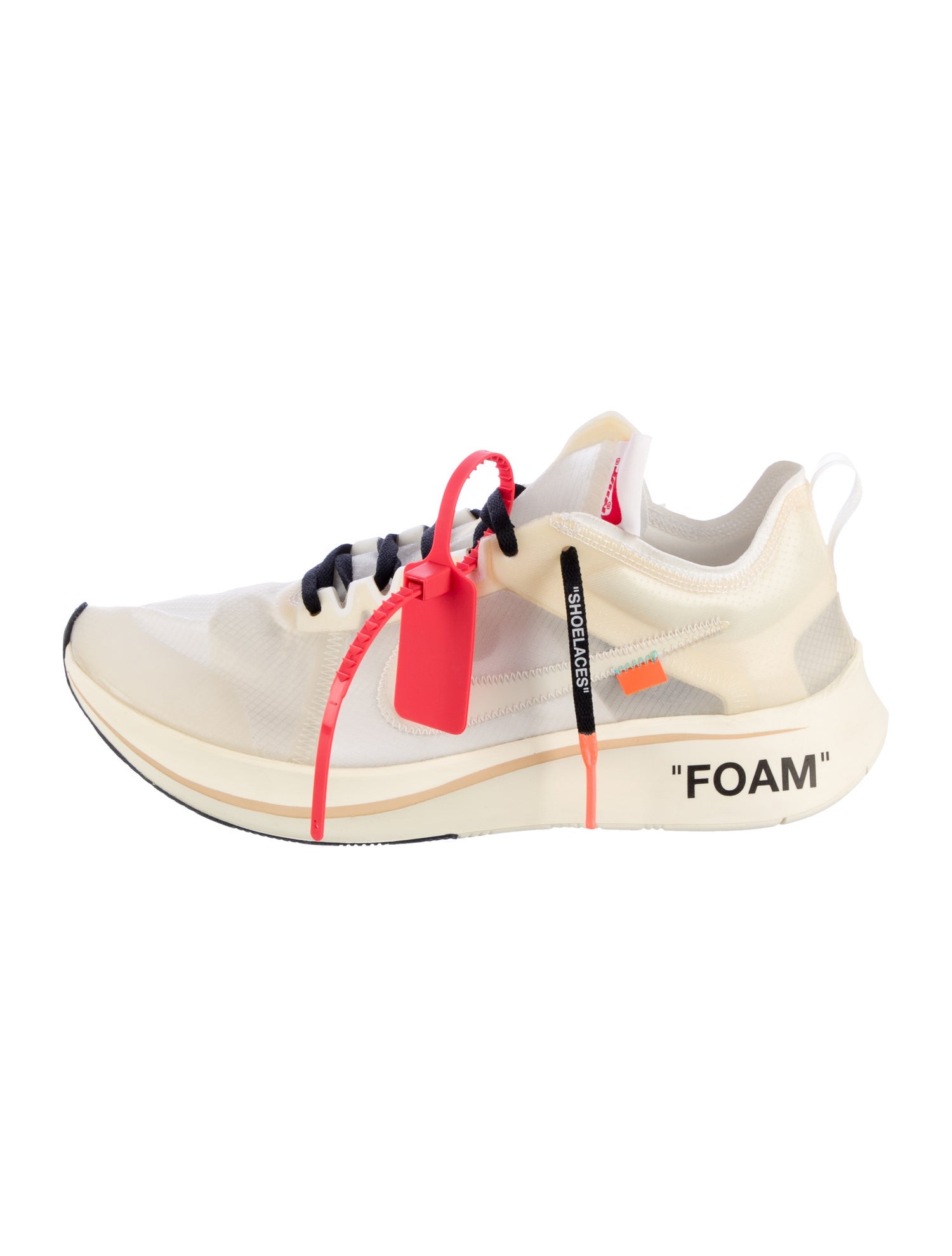 Off-White x Nike Leather Printed Sneakers w/ Tags