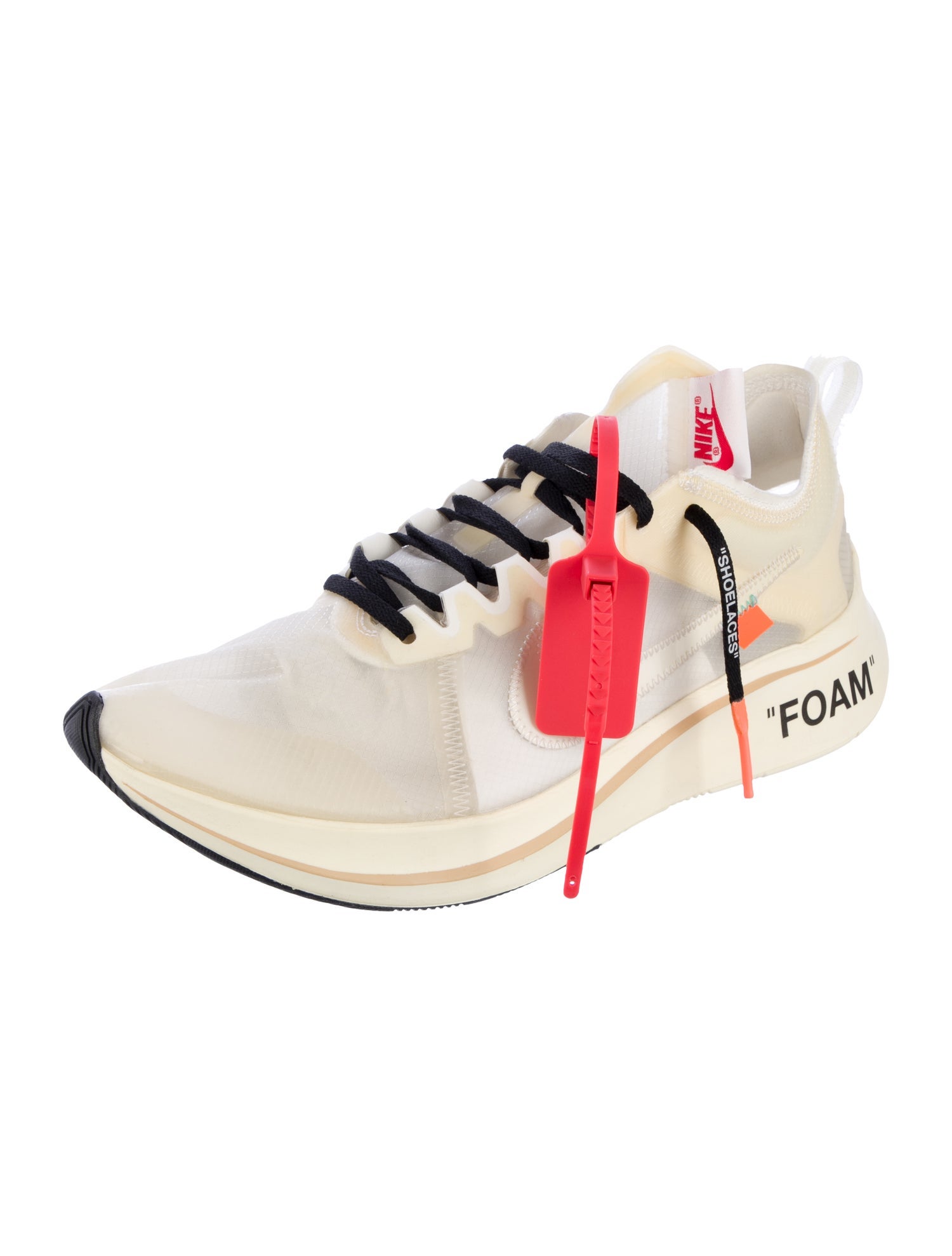 Off-White x Nike Leather Printed Sneakers w/ Tags