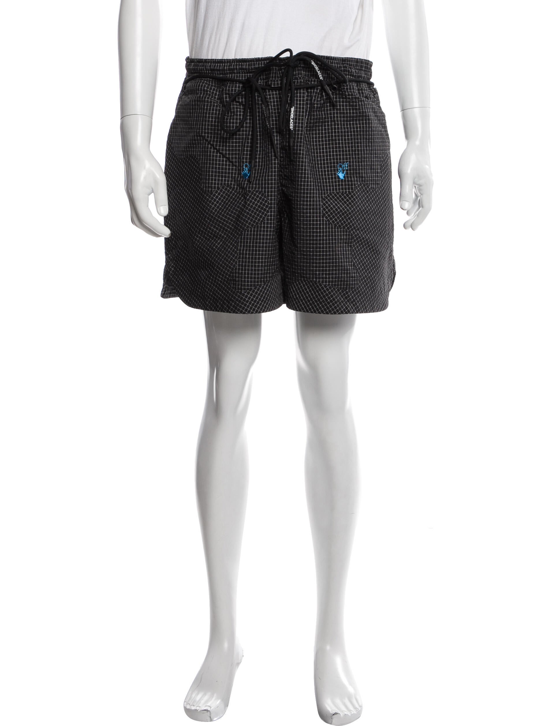 Off-White x Nike Plaid Print Jogger Shorts w/ Tags