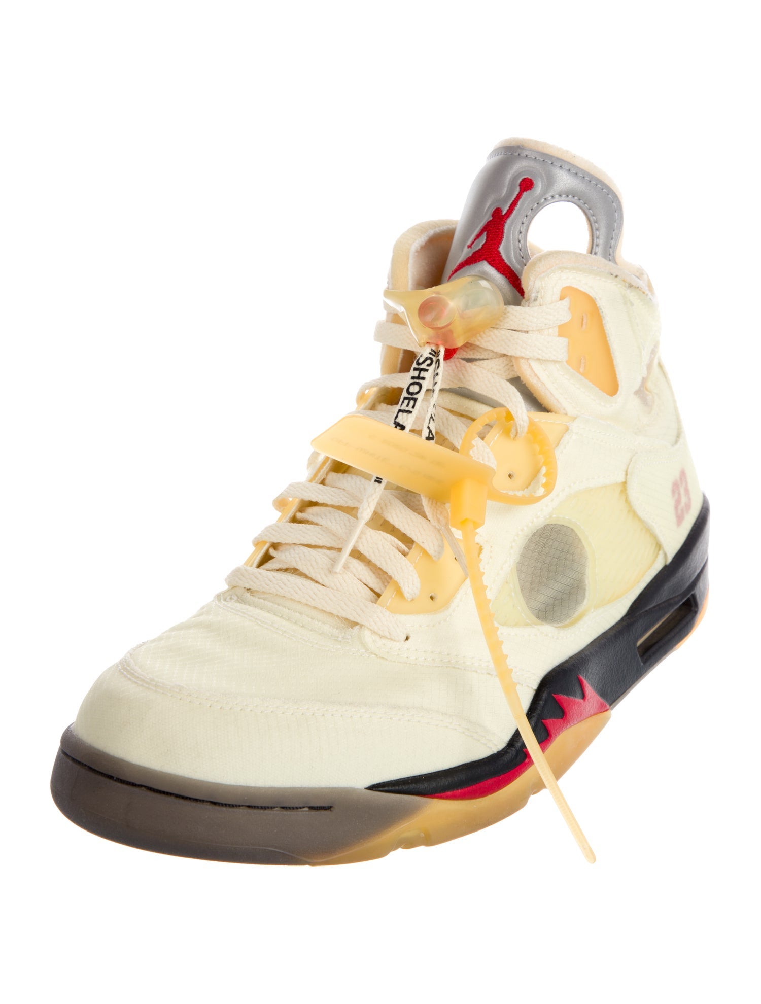 Off-White x Jordan 5 Retro 'Sail' Sneakers