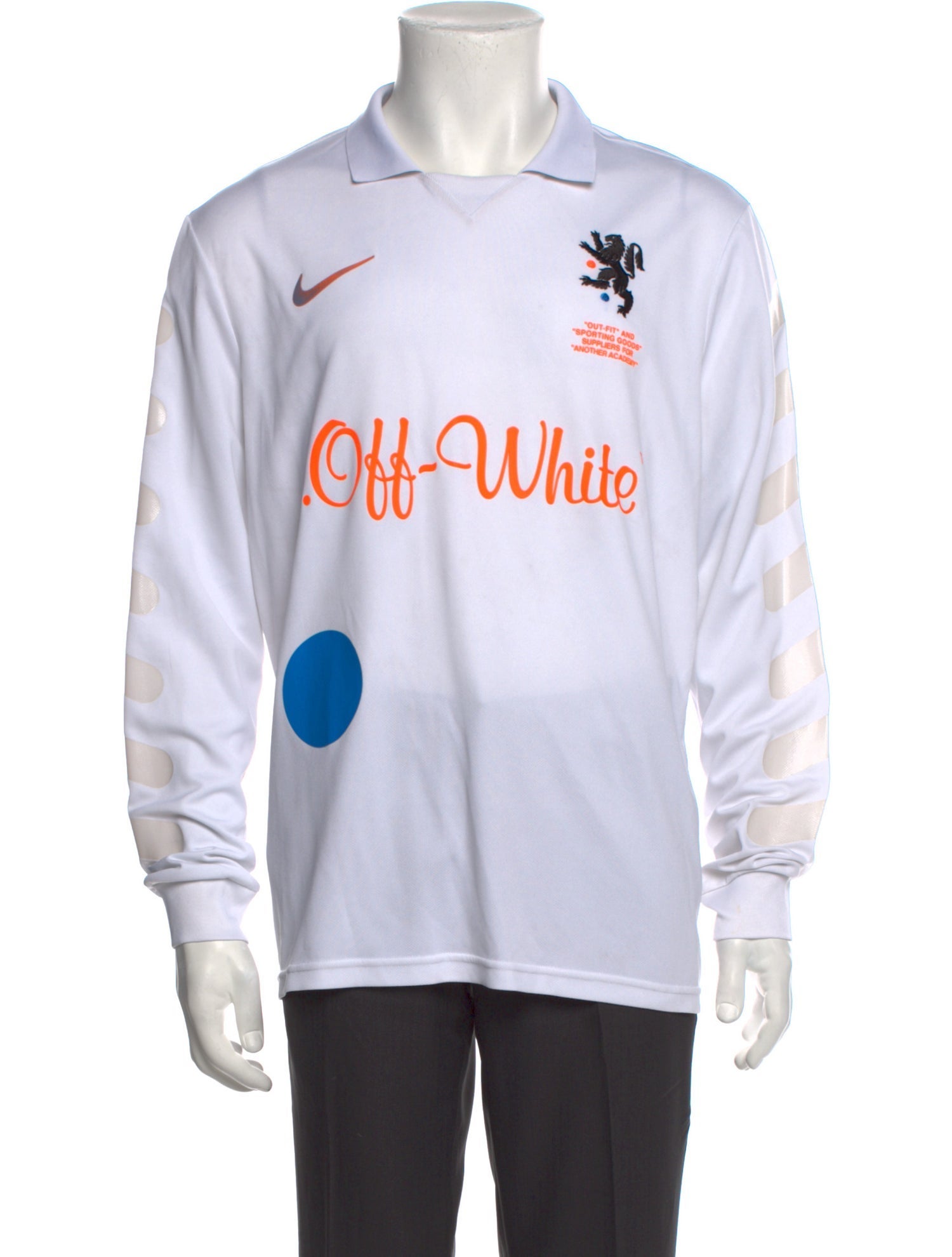 Off-White x Nike 2022 001 Soccer Jersey 'Blue' Jersey w